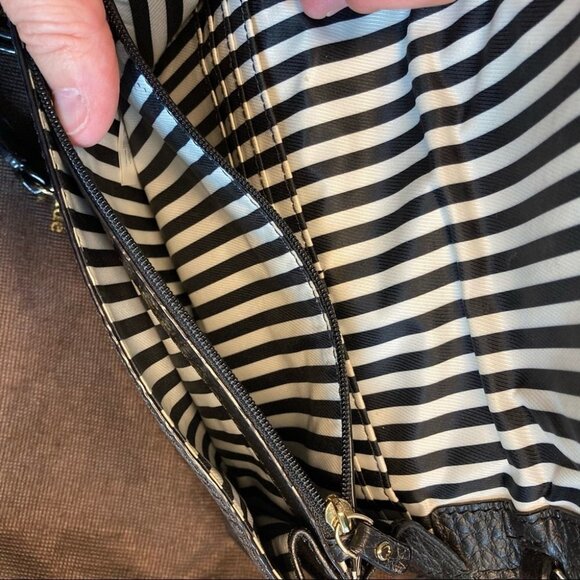 KATE SPADE Wallet Purse Wristlet Leather Striped Lining - Picture 5 of 8